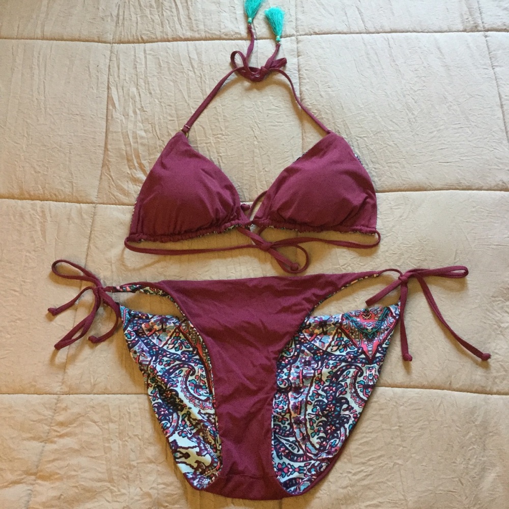 Reversible cute boho print bikini - Picture 2 of 5